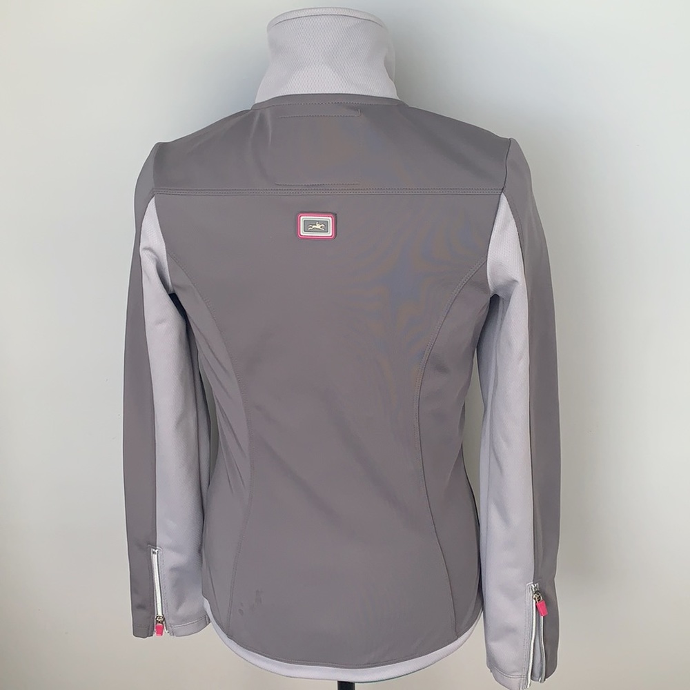 Ladies Grey Riding Jacket with Pockets - Picture 7 of 9